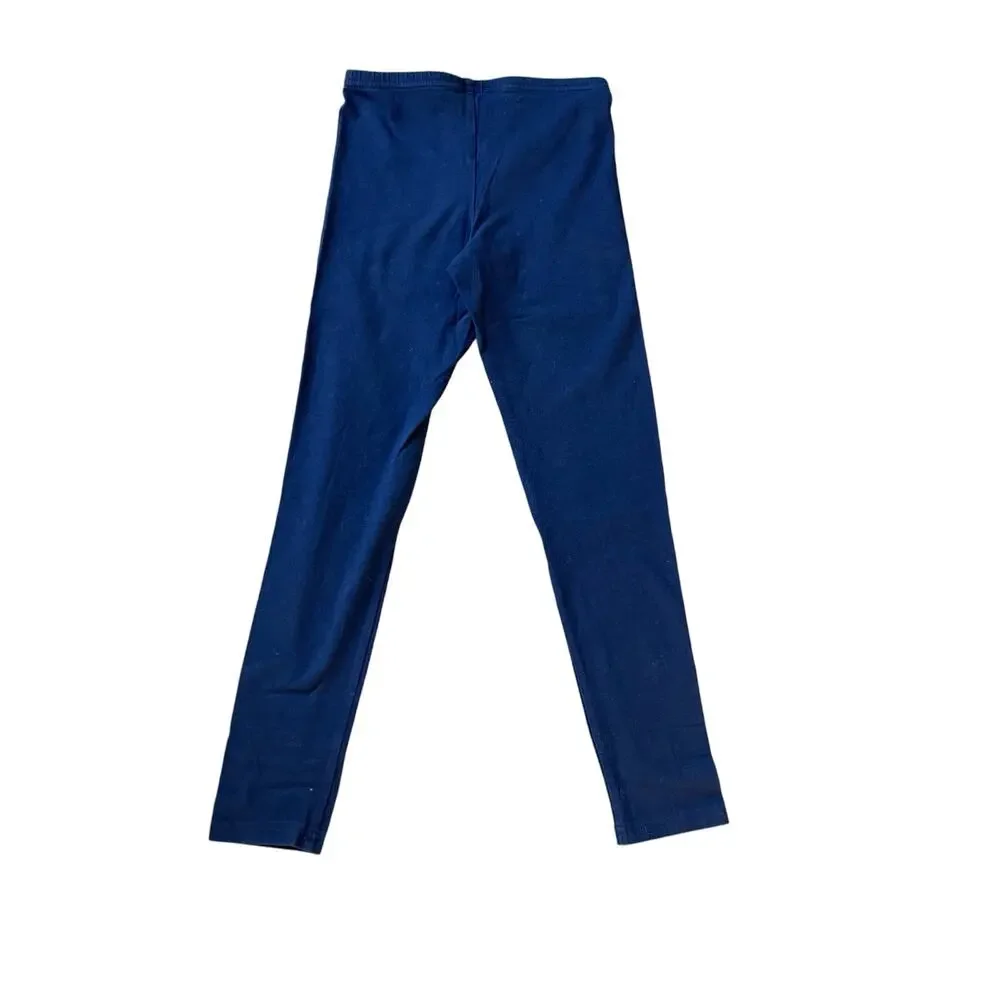 Girls M 8 Old Navy Blue Ankle Soft Stretch Classic Leggings